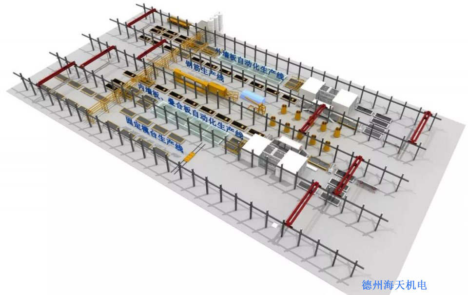 PC構件生產(chǎn)線(xiàn)如何布局？海天帶您全方位解讀6種典型布局